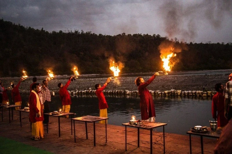 Evening Ganga Aarti ceremony