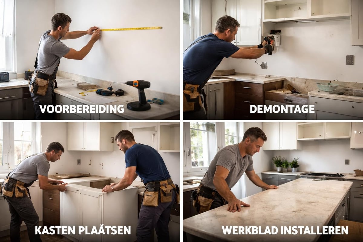 Keukenmontagestappen