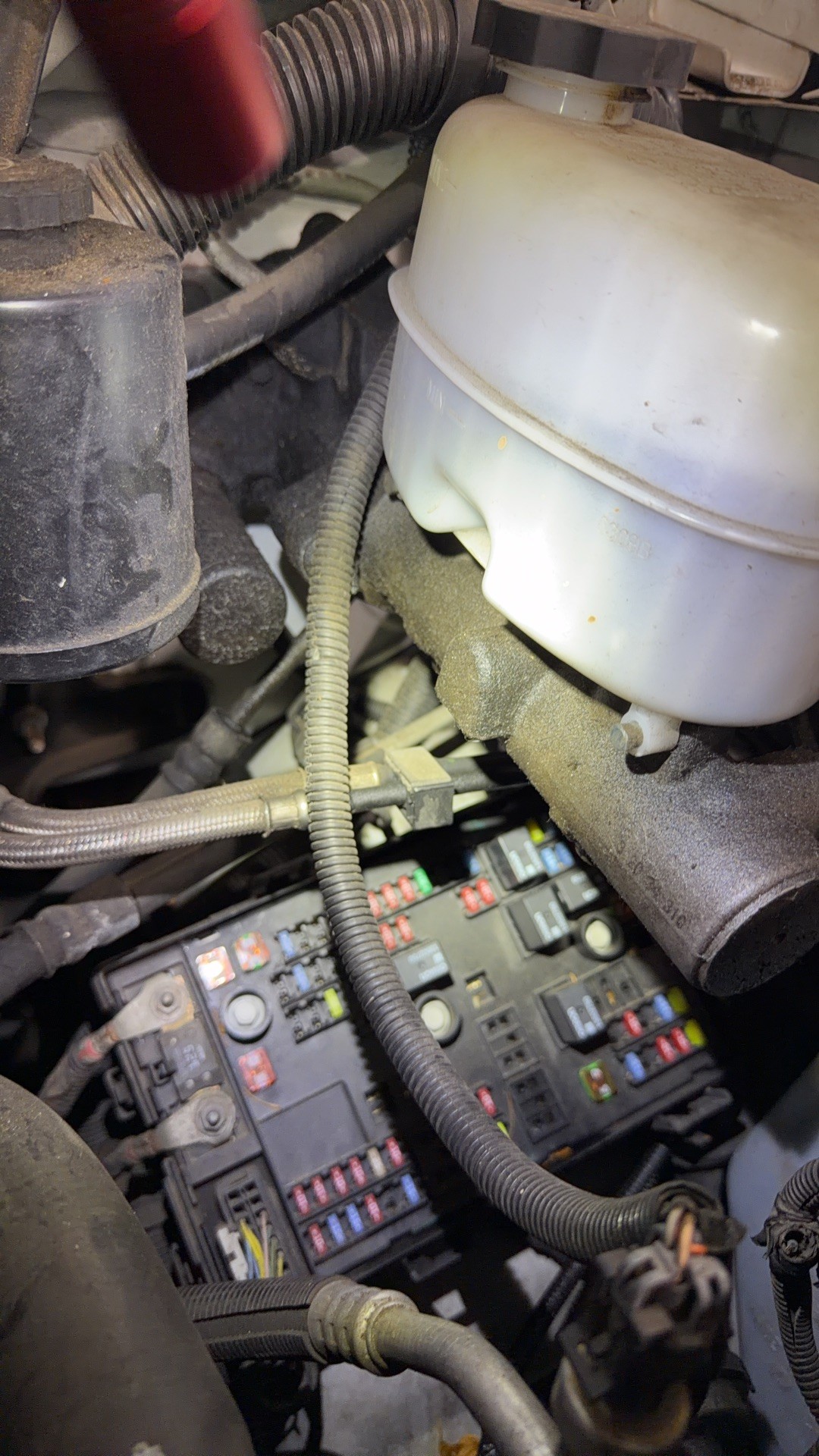 Brake master cylinder and hydroboost area on the Chevy Express 3500