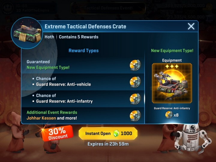 Star Wars Commander limited time offer example
