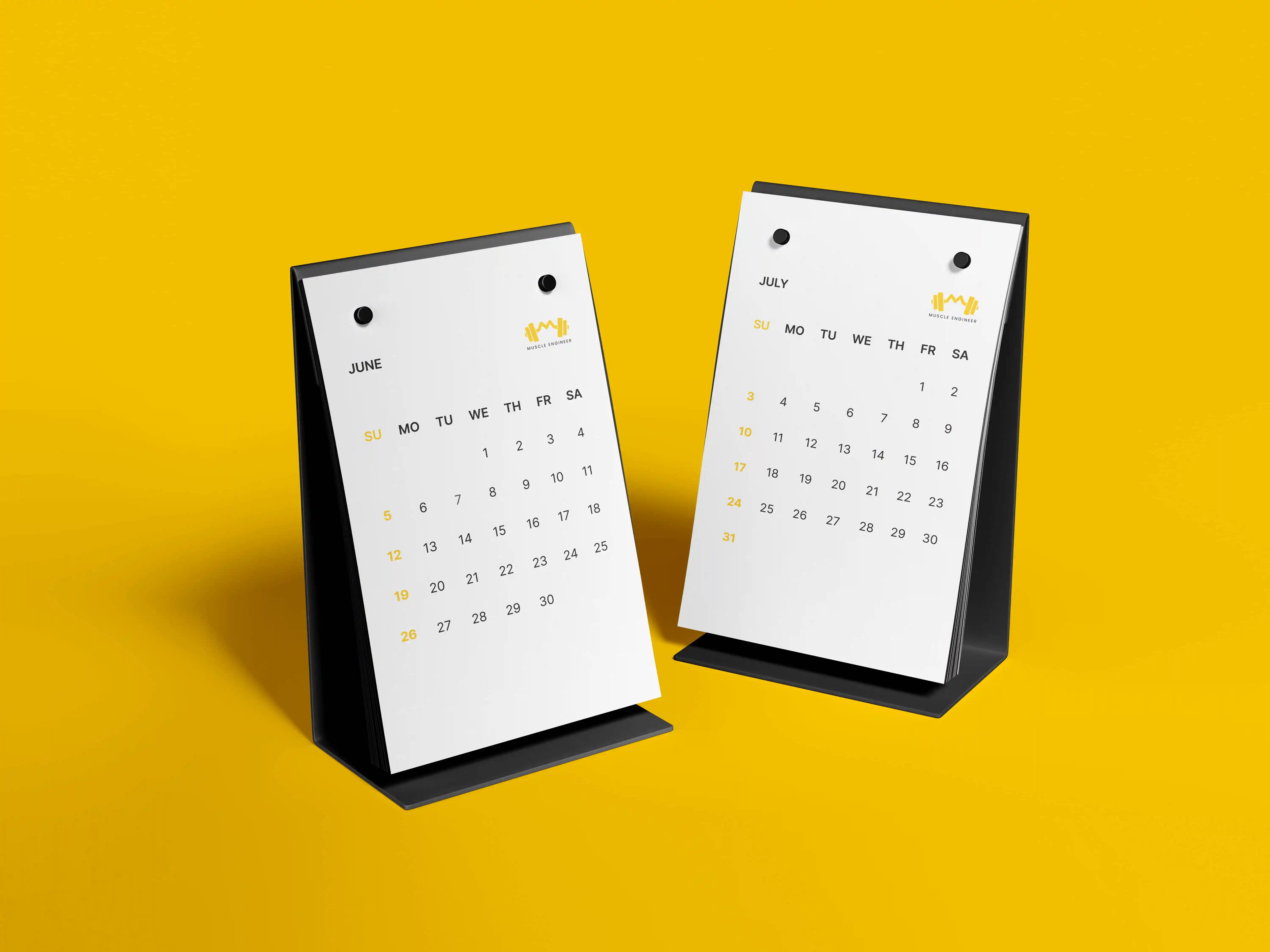 Muscle Engineer branded calendar design