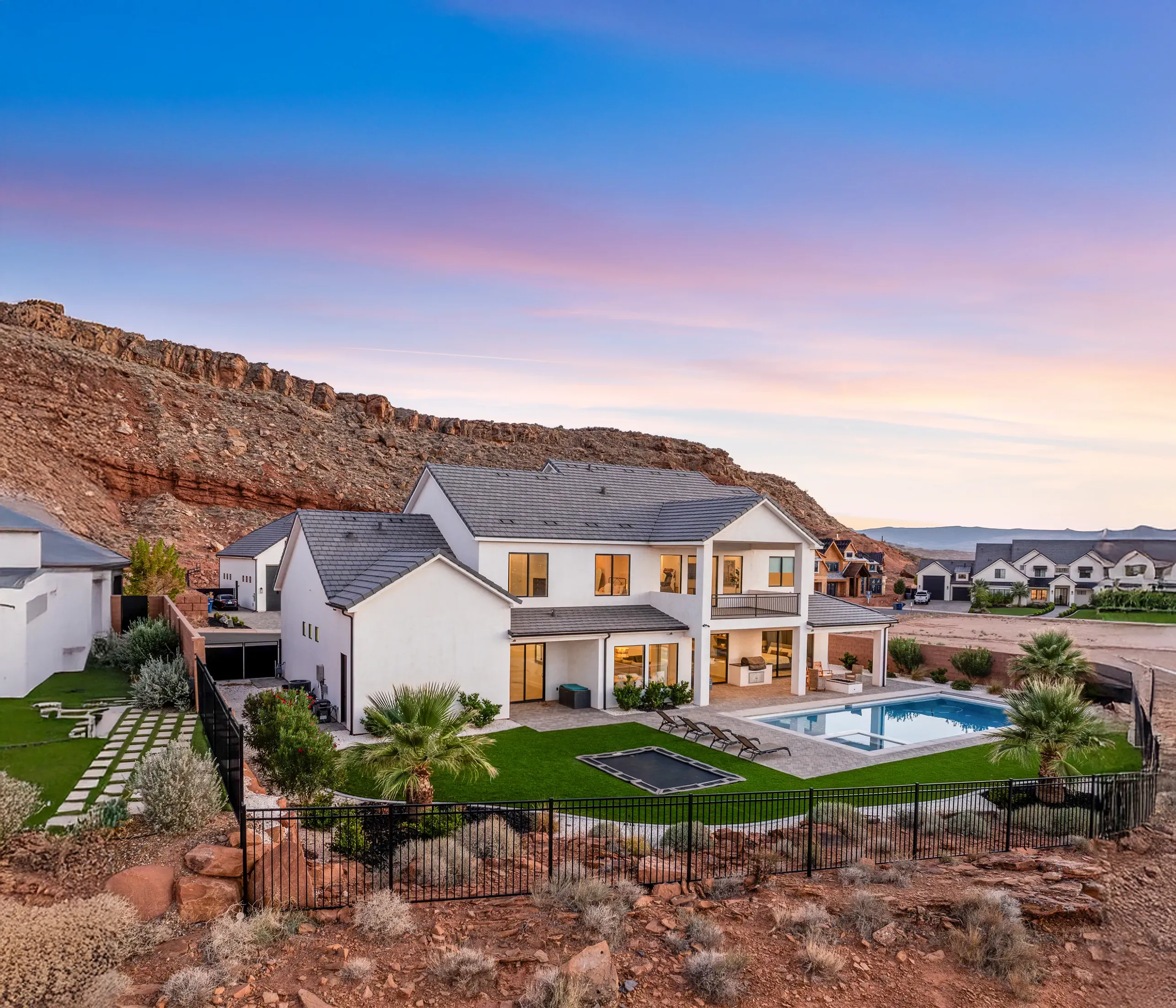 Sunset listing photo Utah home