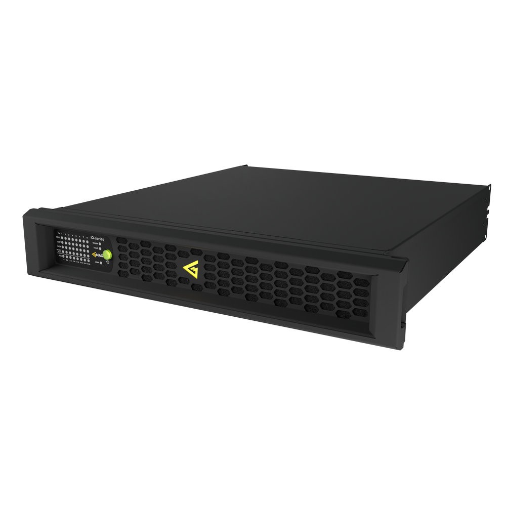 Black rackmount server with honeycomb grille