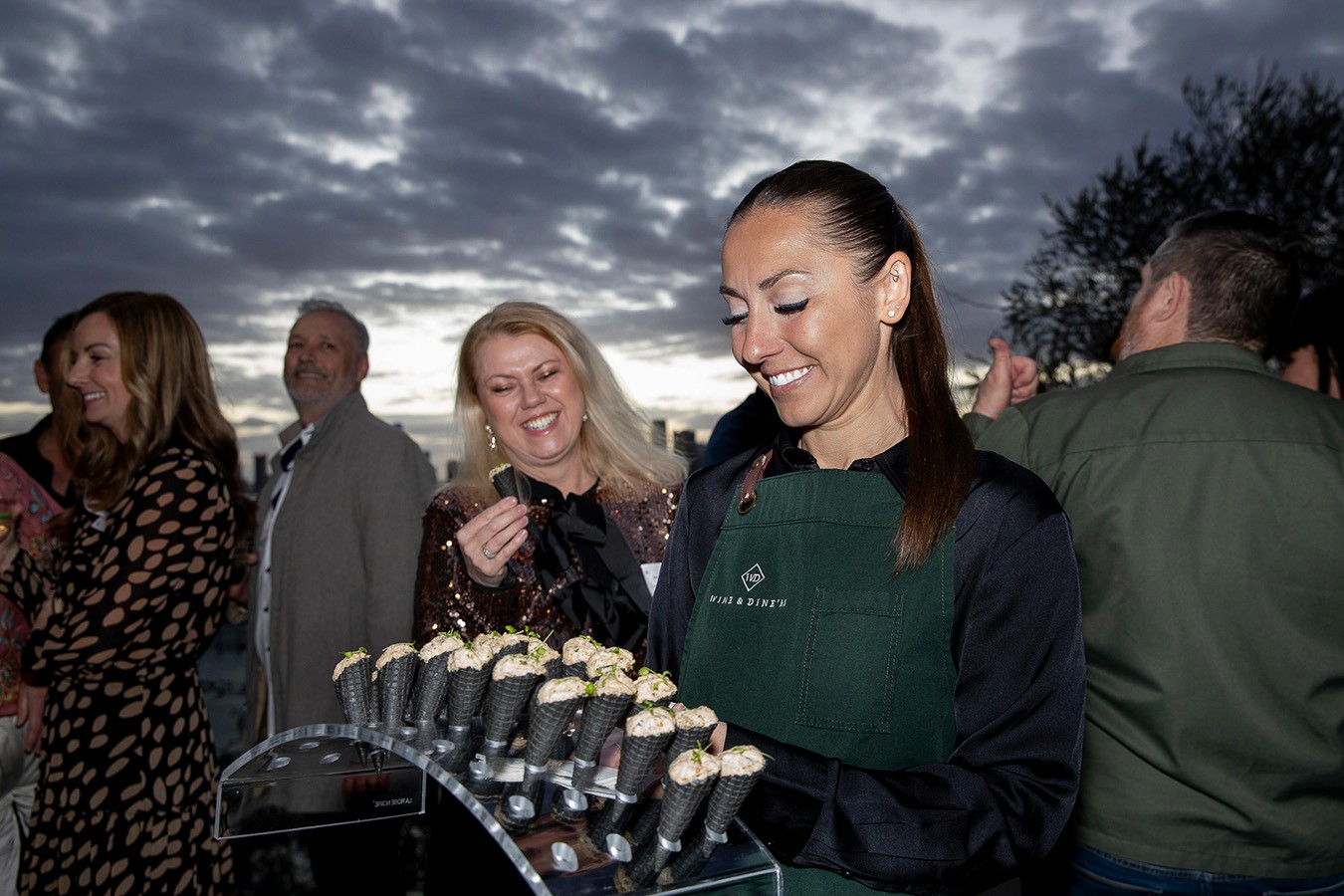 Canape service at a Riverfire Event