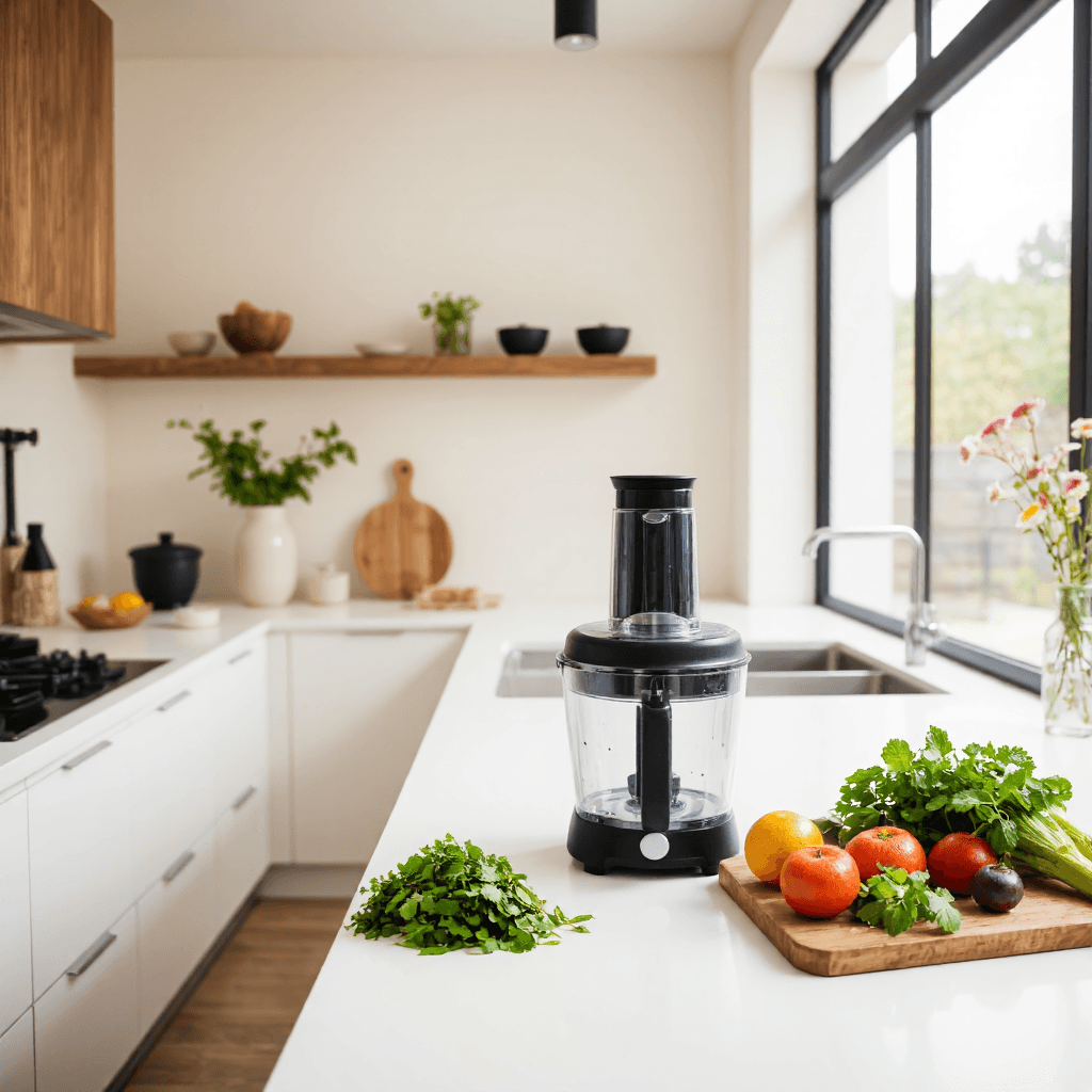 product photography of food processor