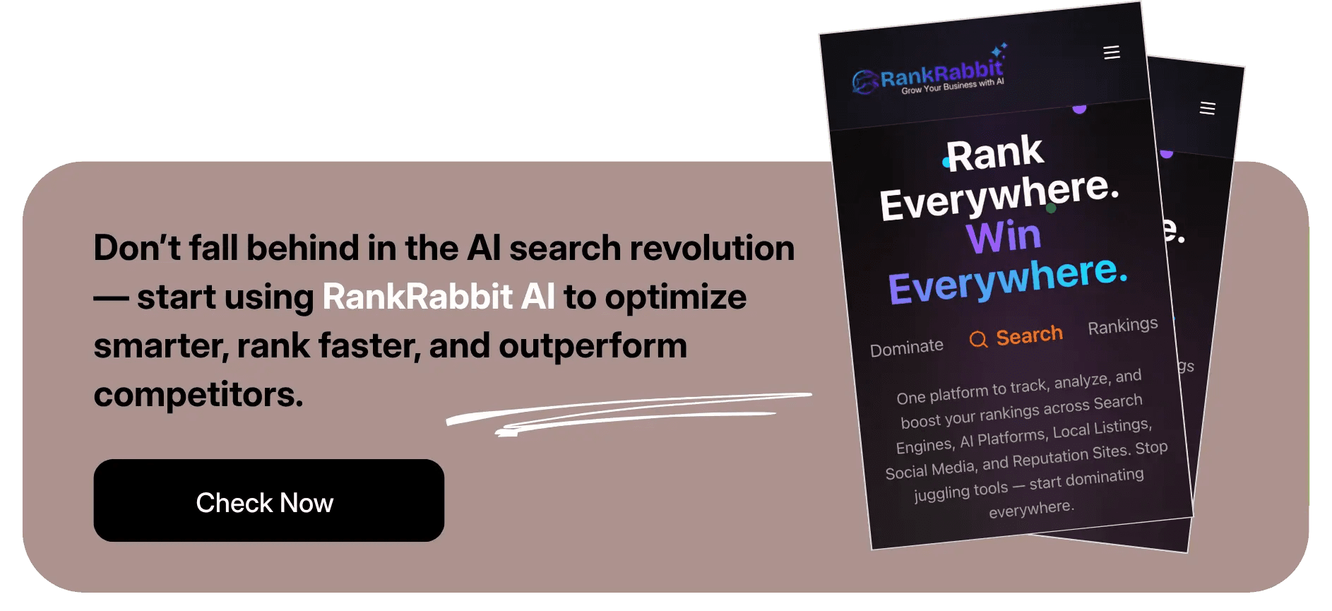 Call-to-action for Rank Rabbit AI