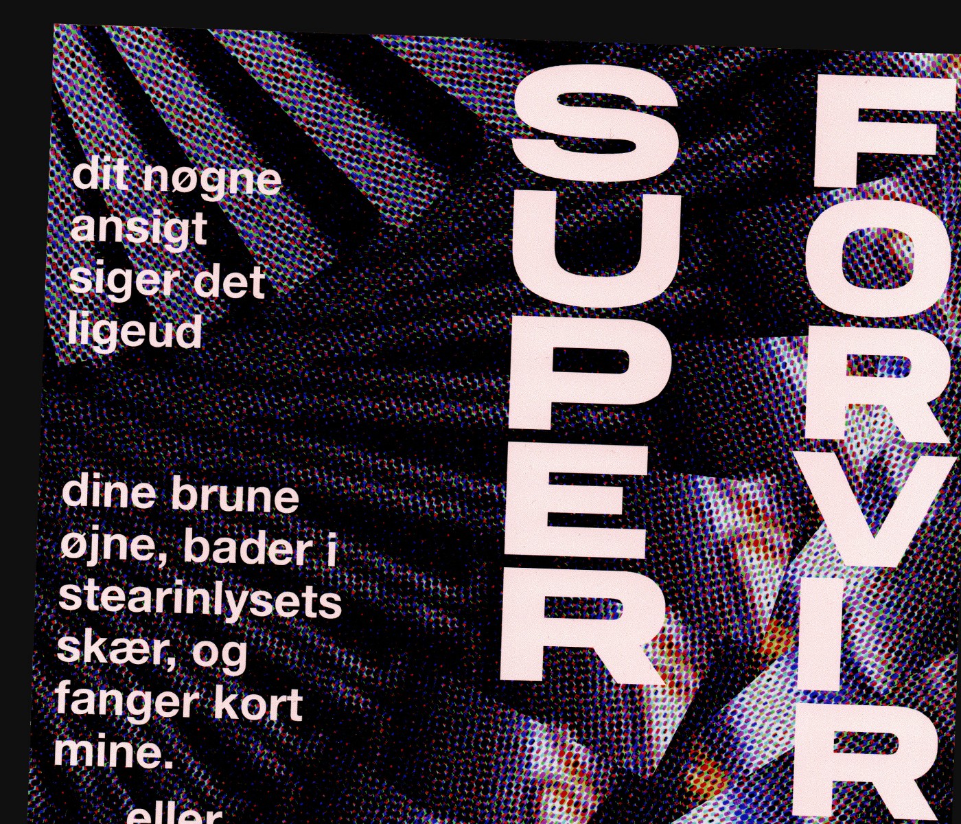Ultra Lover poster series — compositional detail, self-written text