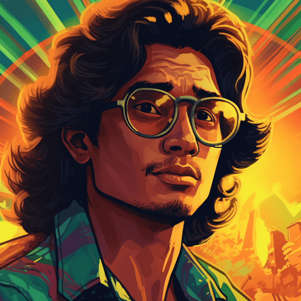 Cliche 80s movie filipino character comic style