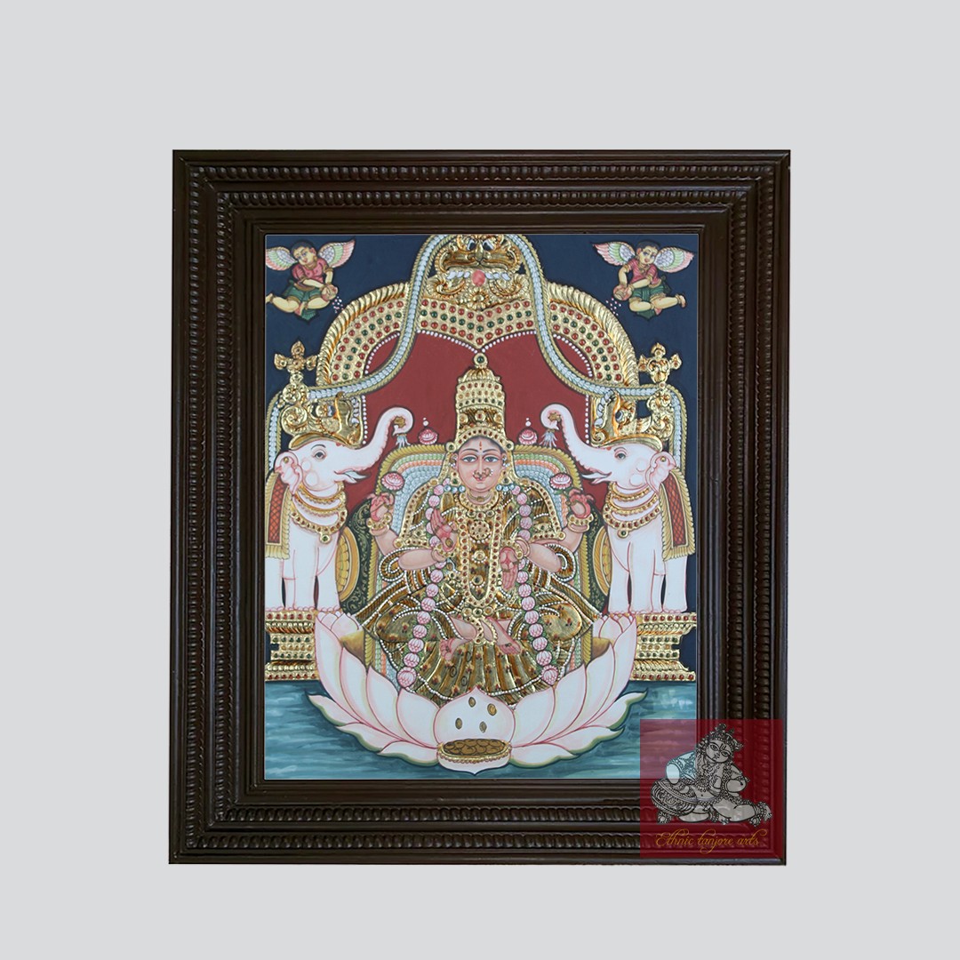 Gaja Lakshmi Tanjore Painting