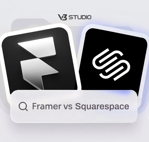 framer vs squarespace blog feature image