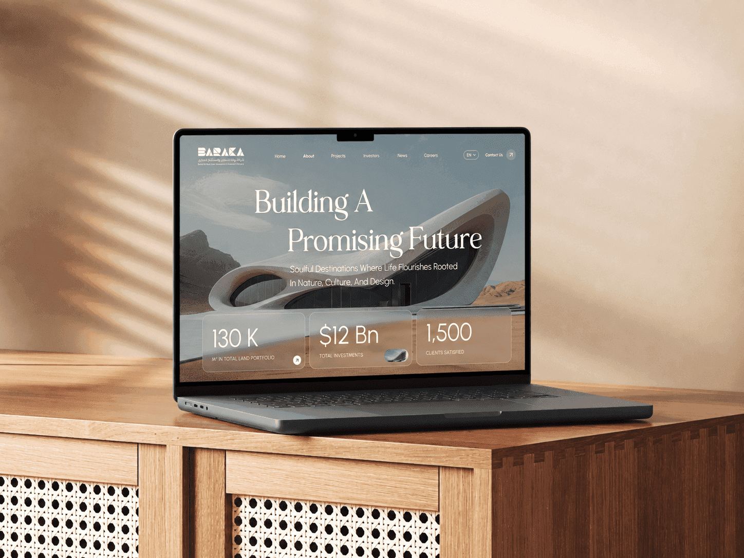 Baraka UX/UI design case study for a real estate website focused on property development and investment