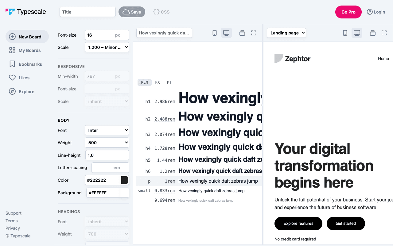 Typescale.com екранна снимка