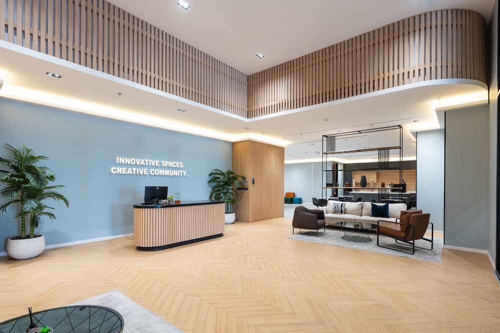 Lobby interior at DIOM Century Corner Ground Floor headquarters in Riyadh