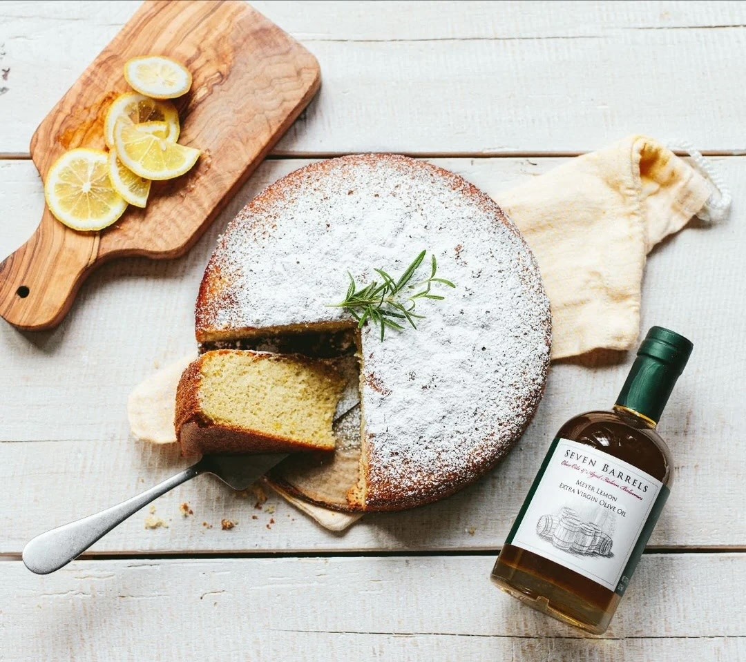 Seven Barrels olive oil cake lifestyle image