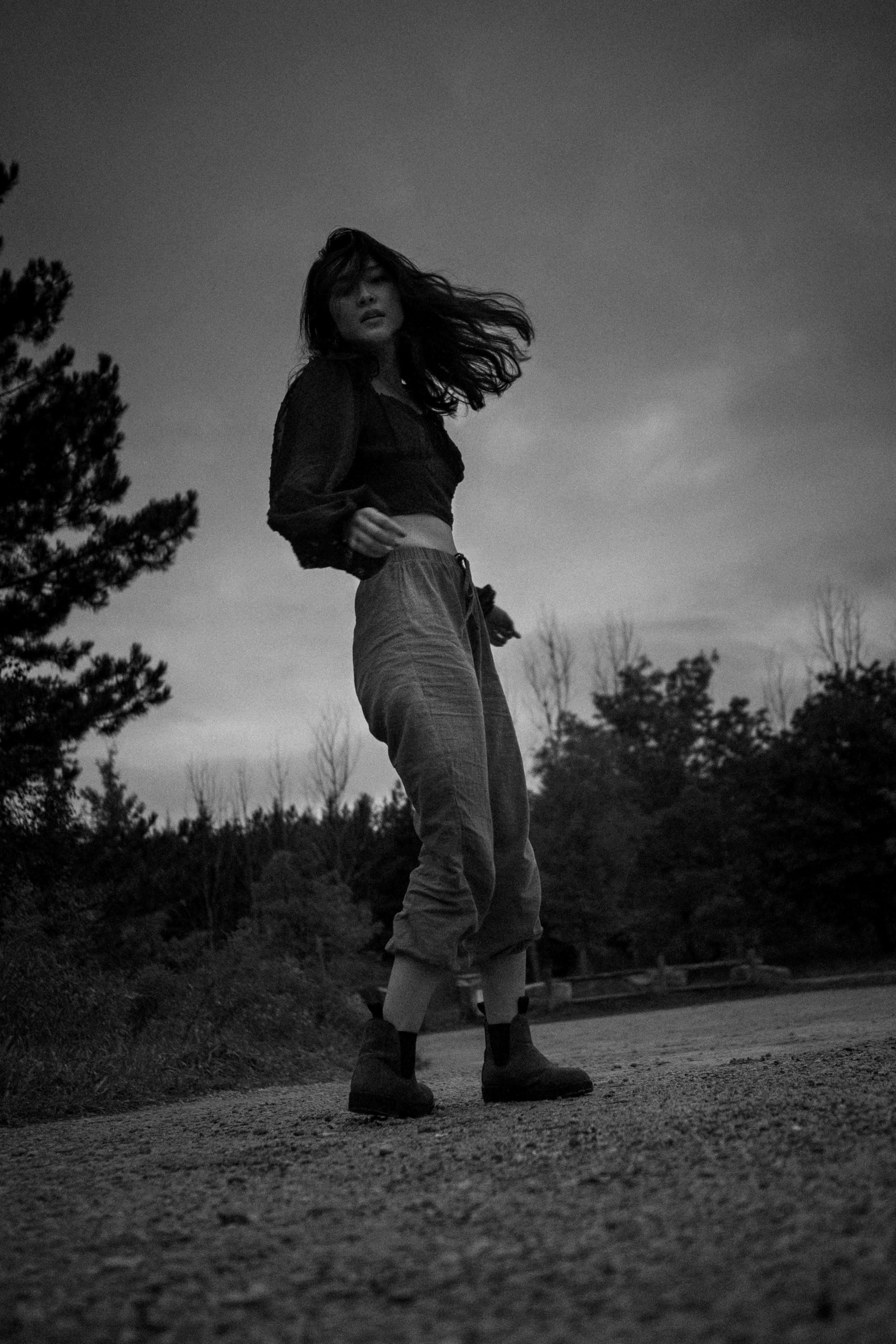 A black female model