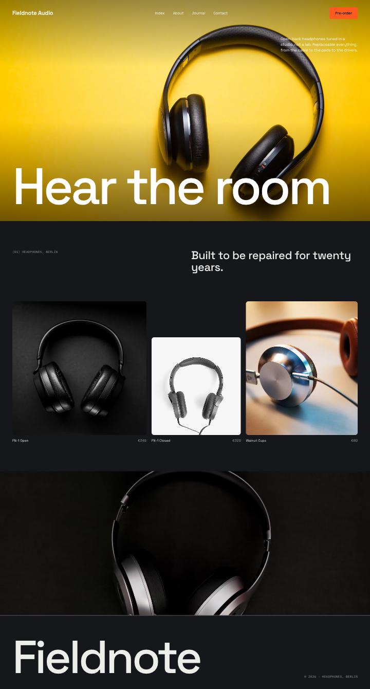 Fieldnote Audio home page