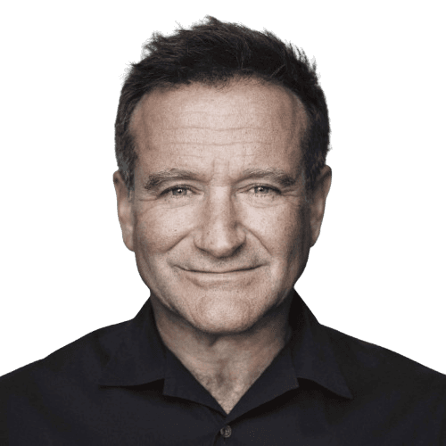 A portrait of a middle-aged man with short dark hair and light blue eyes, wearing a black collared shirt. The image captures his gentle smile and expressive face, set against a soft, neutral background, creating a warm and approachable atmosphere.