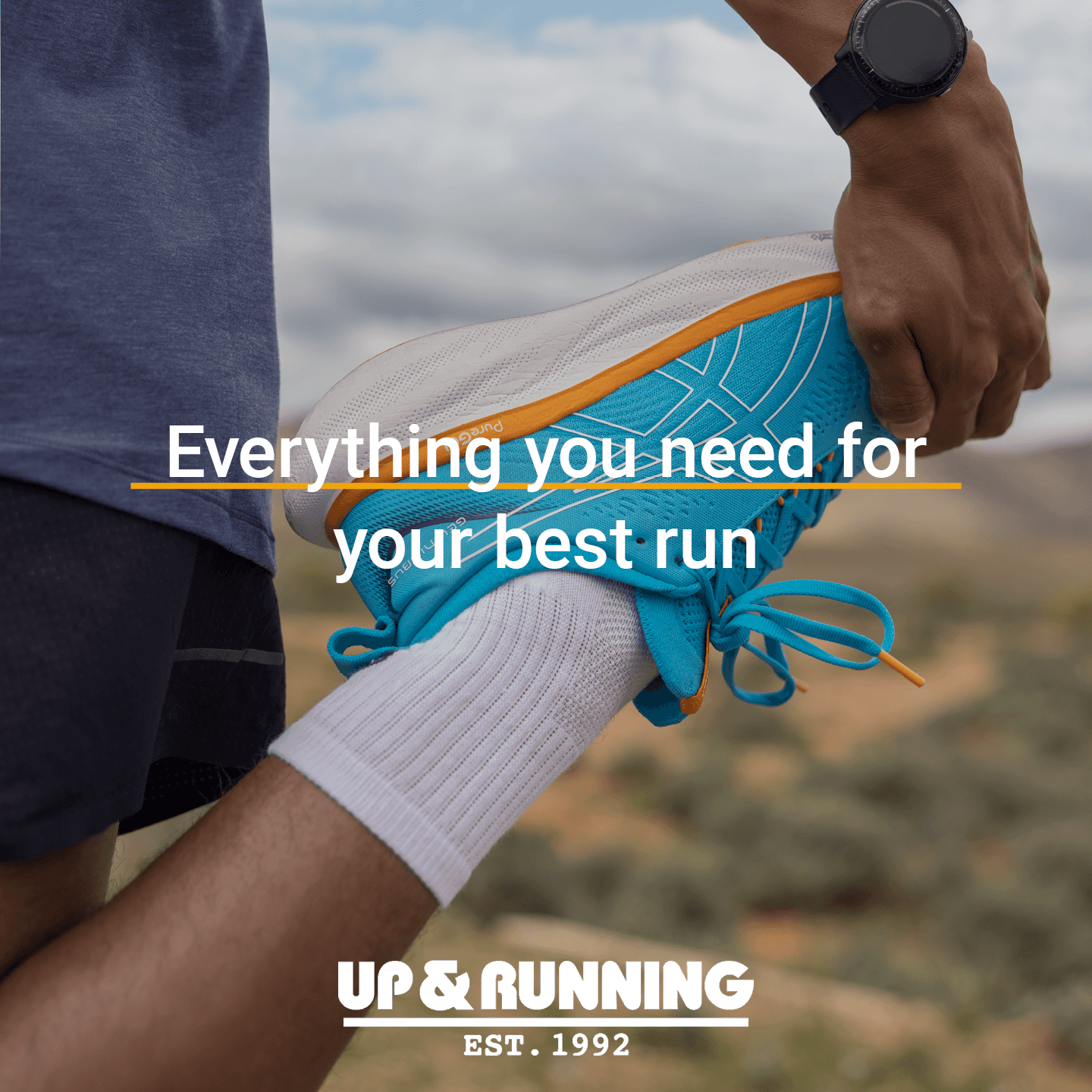 Up & Running runner ad.