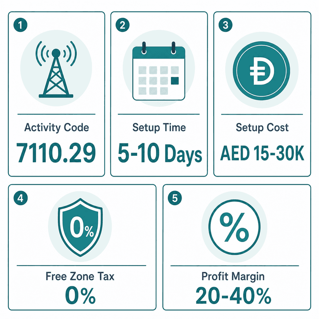 Infographic: Communication Engineering Services Business License in Dubai