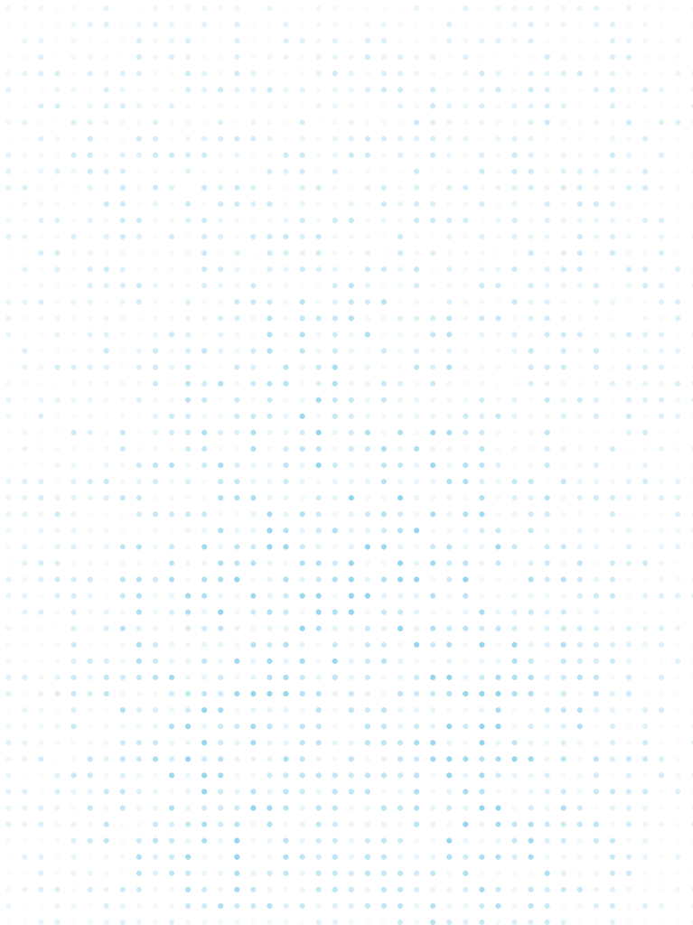 Subtle light blue dot pattern on a white background.