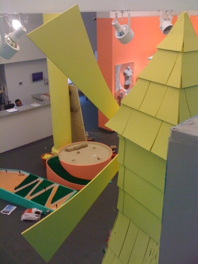 course exhibition view from a side of the yellow windmill