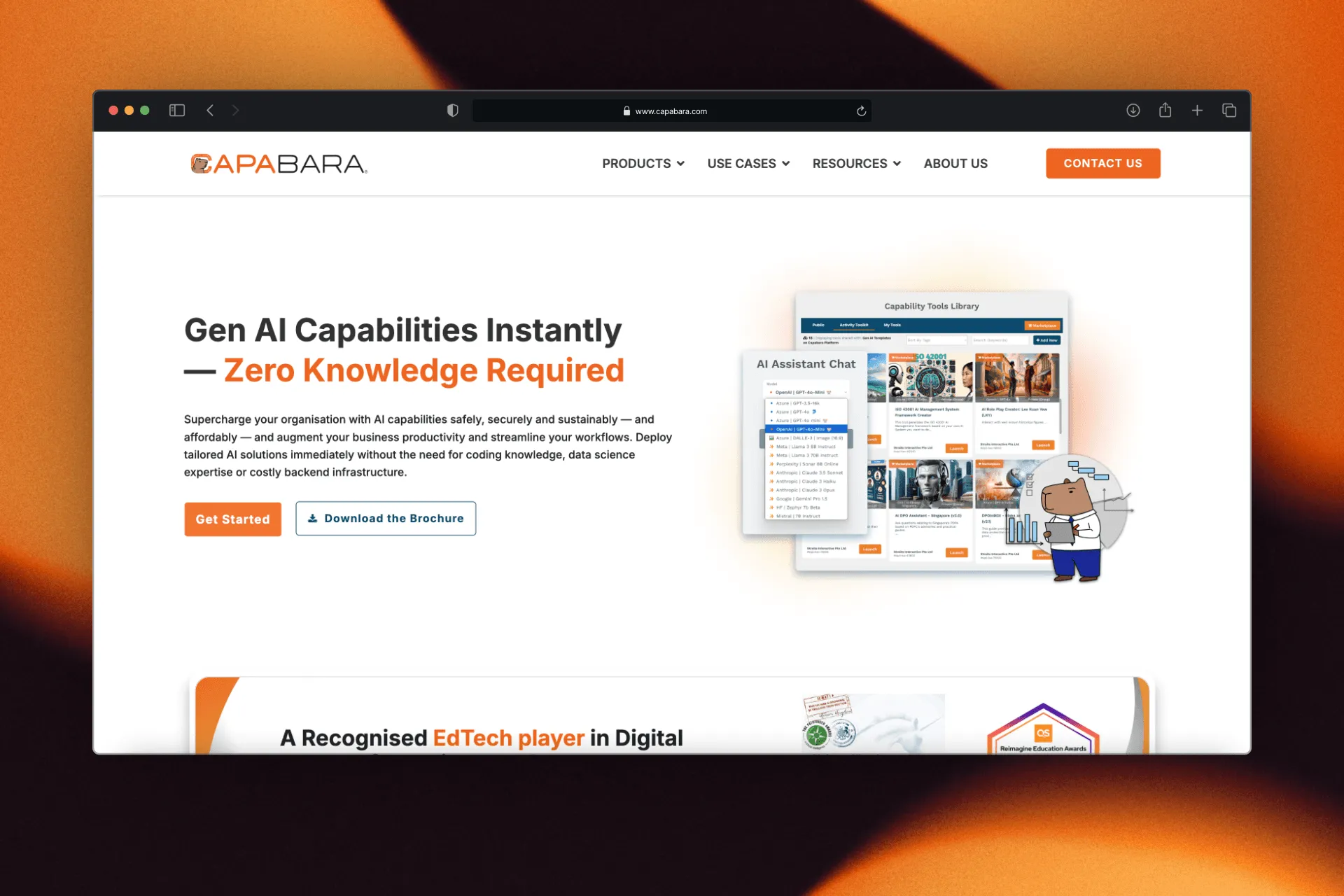 Capabara Homepage