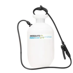 handheld sprayer with a long nozzle, hose, and adjustable strap