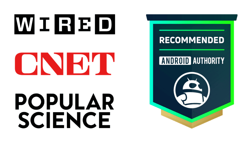 Logos for media companies who have featured CV Engineer. Wired, CNET, Popular Science, and Android Authority.