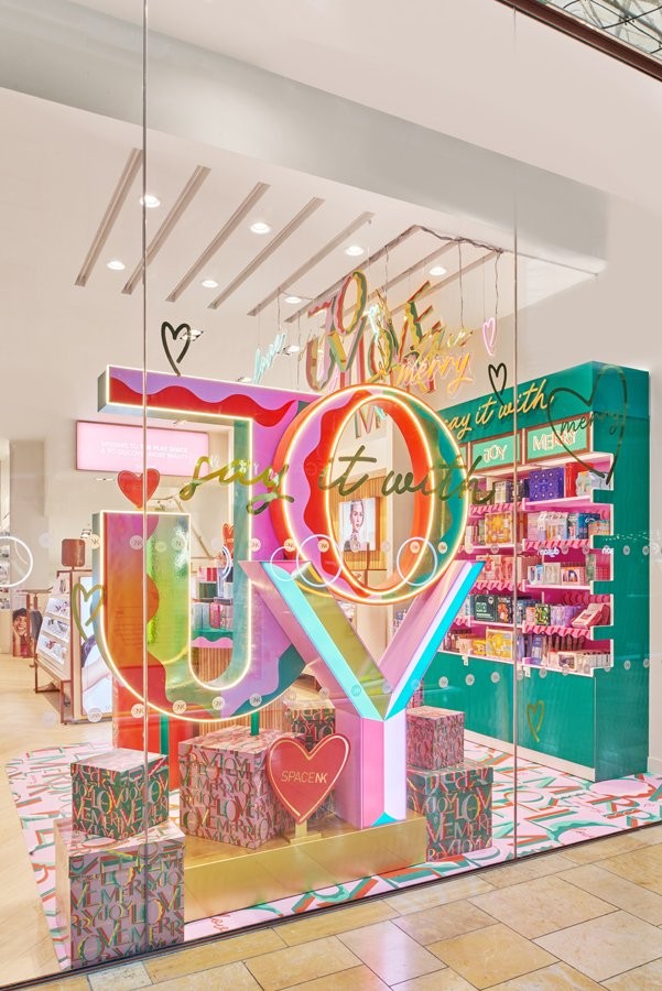 JOY fixture in shopfront