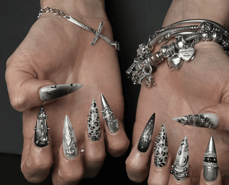 Image of shiny metallic nails