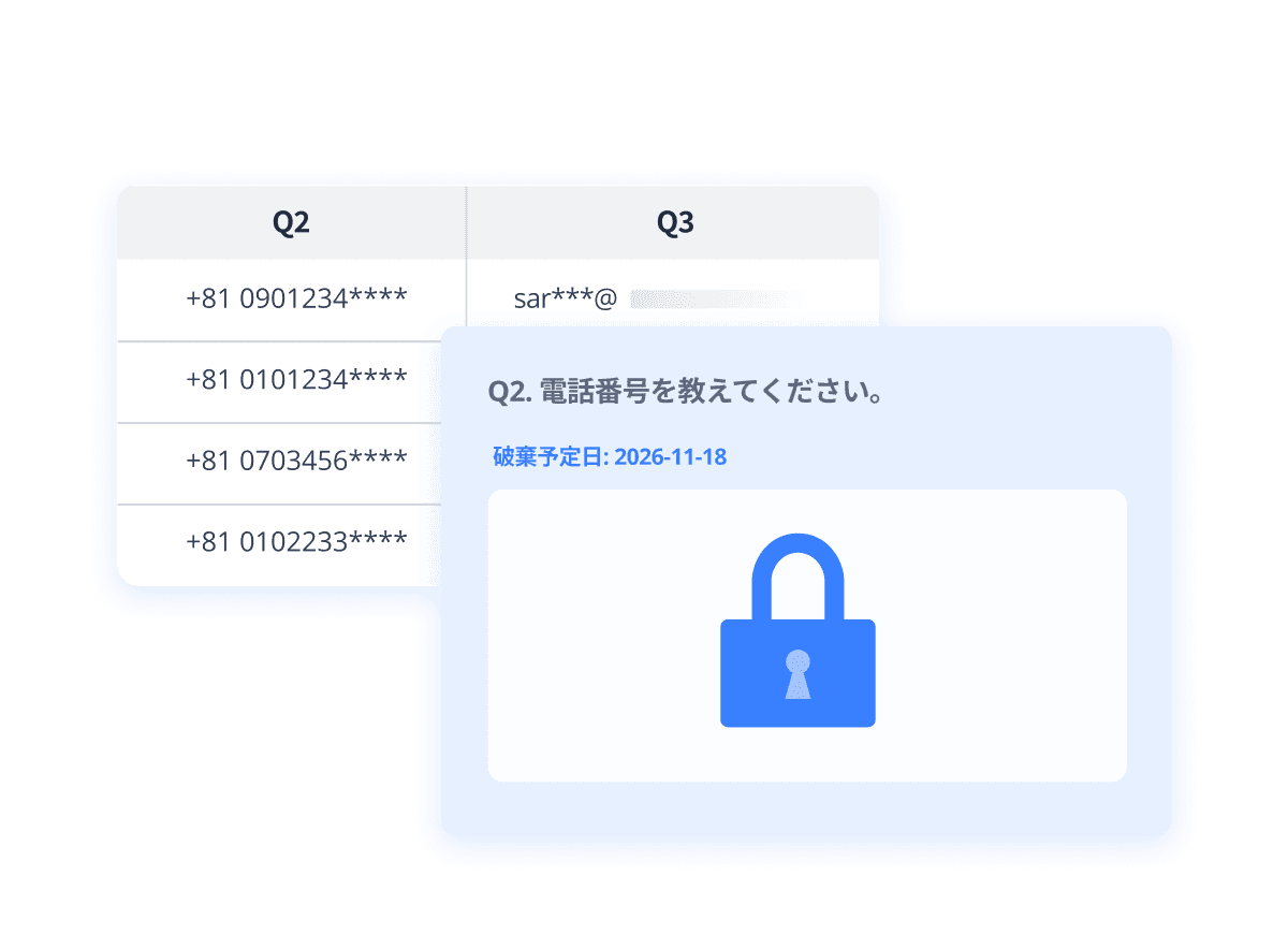 An illustration of a computer screen displaying tables and a lock icon, indicating security or privacy.