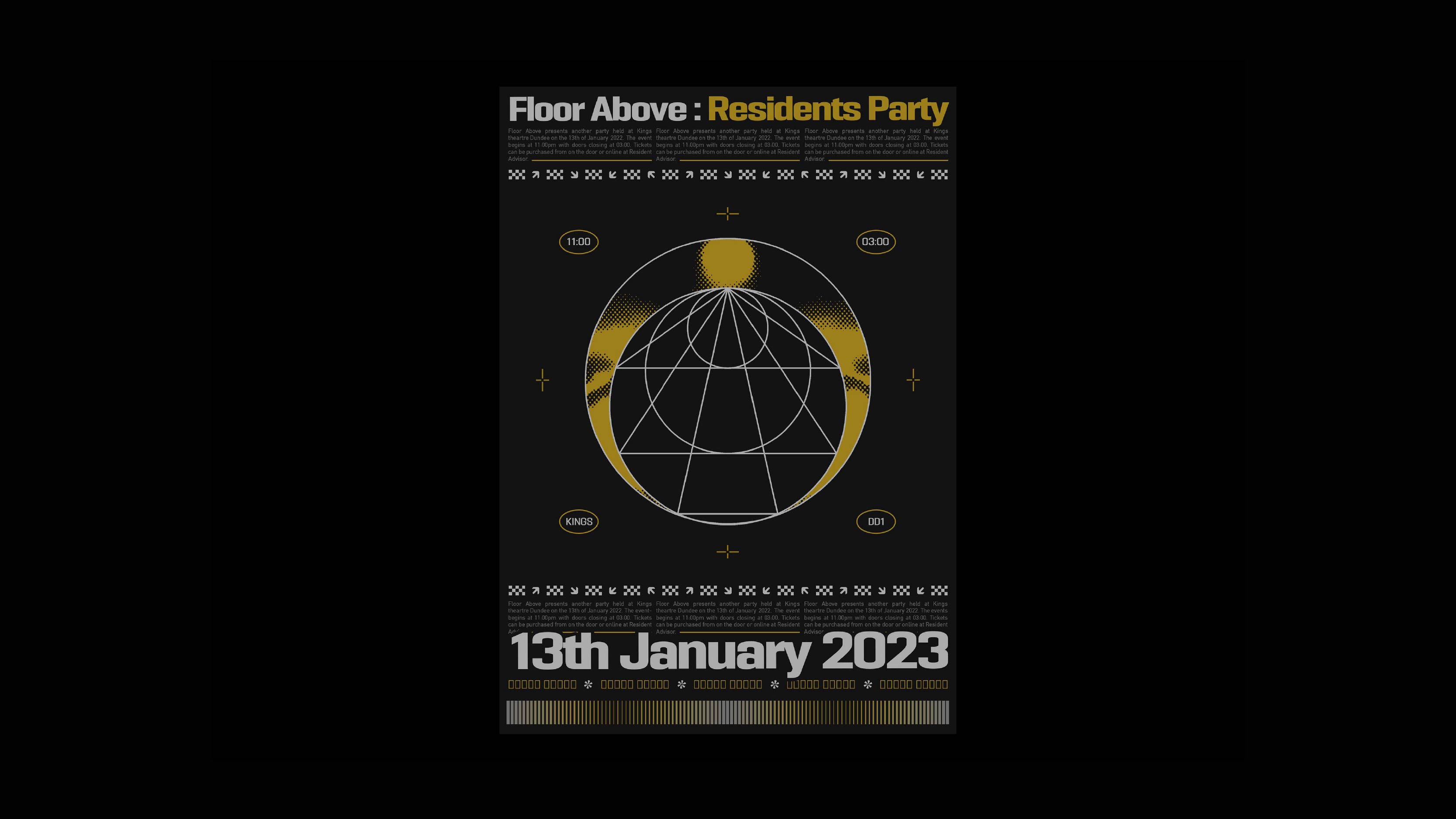 Print Design - Poster design for Floor Above, DJs and nightclub hosts