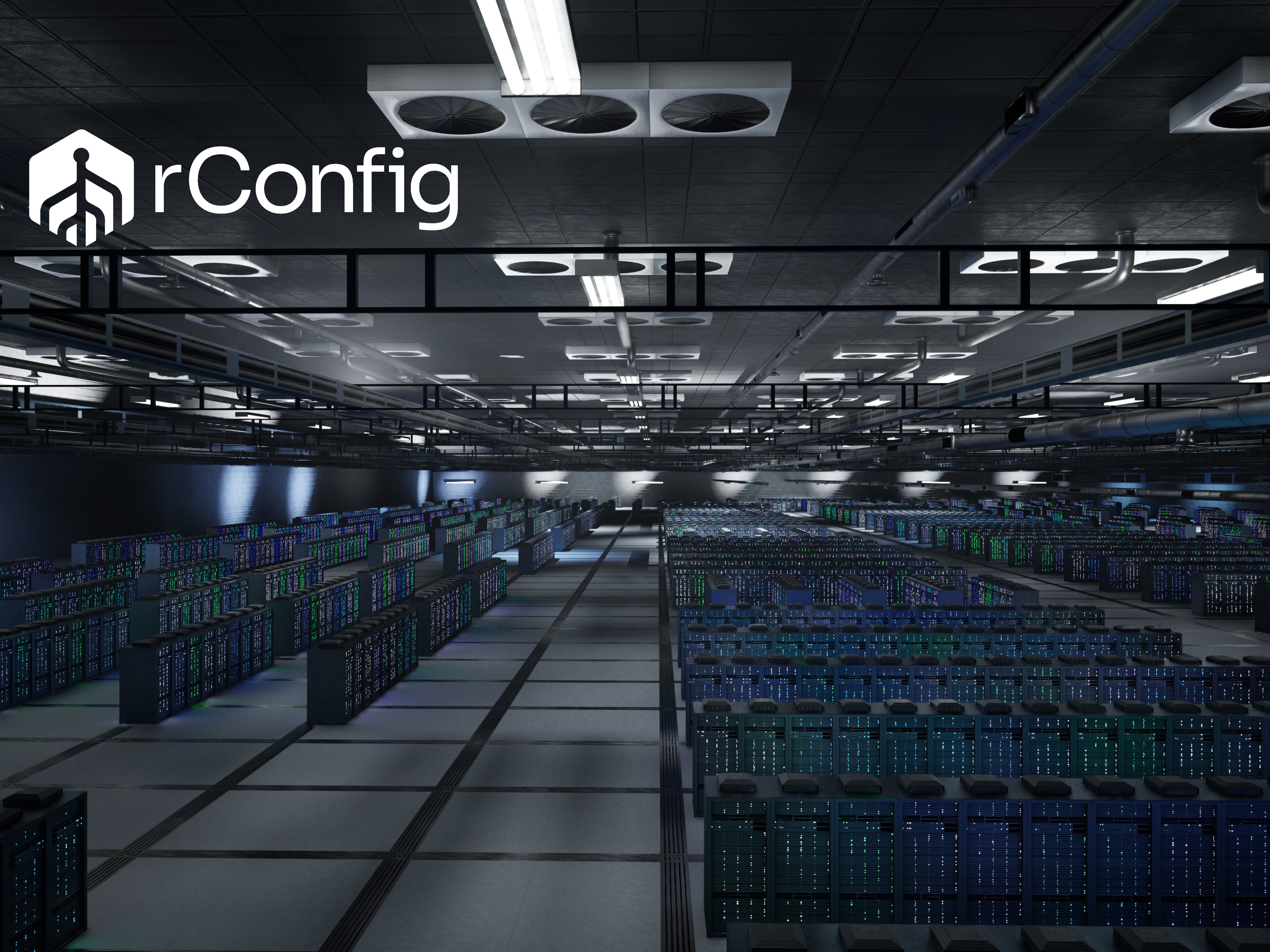 A data center filled with rows of servers, showcasing a high-tech environment for data storage and processing.