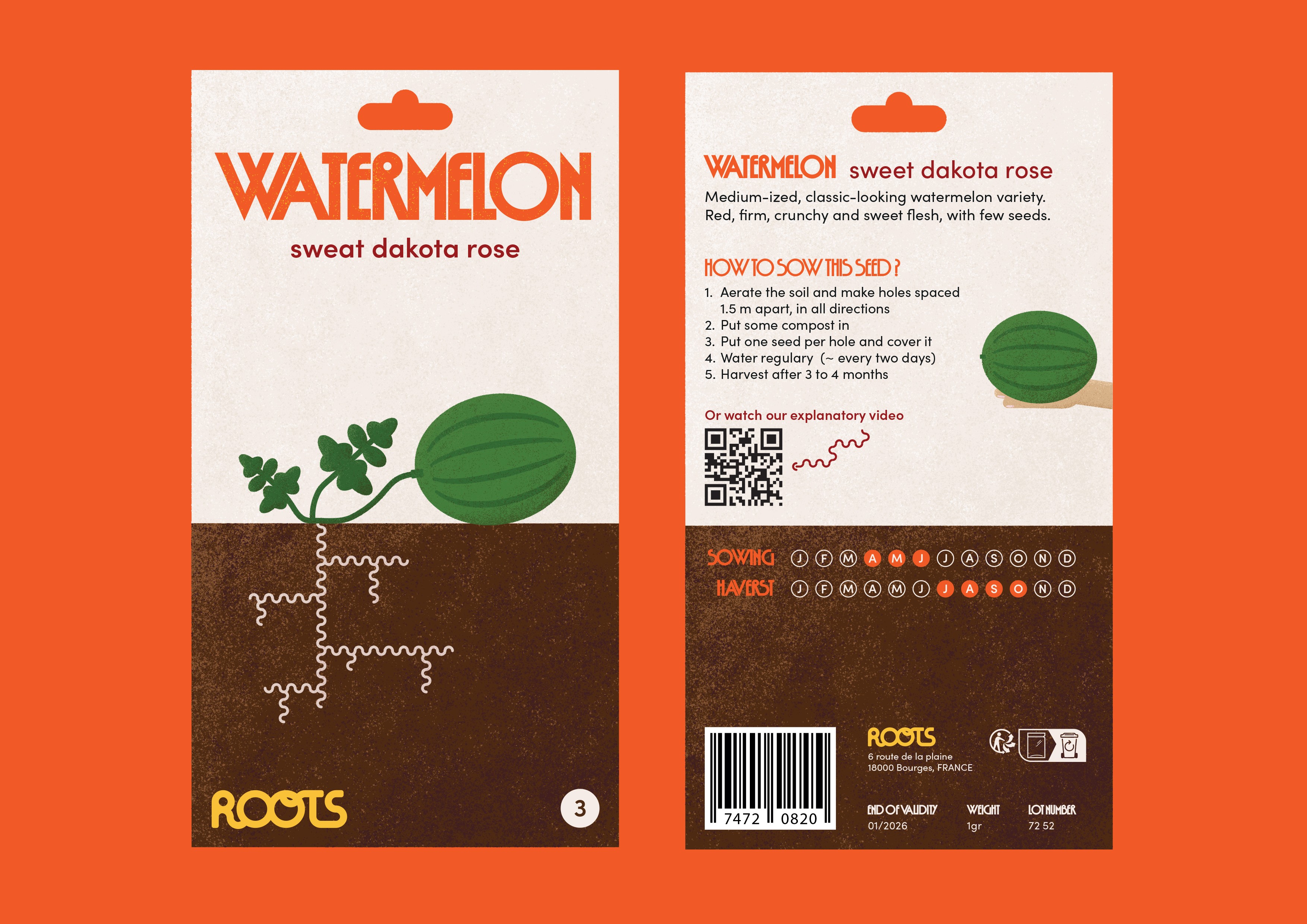 Sachet graines de pastèque