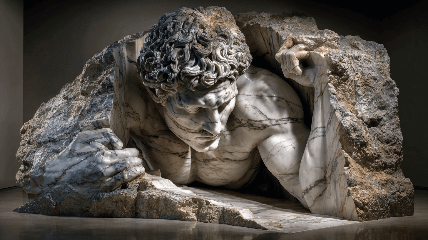 The surface moving between stone and body