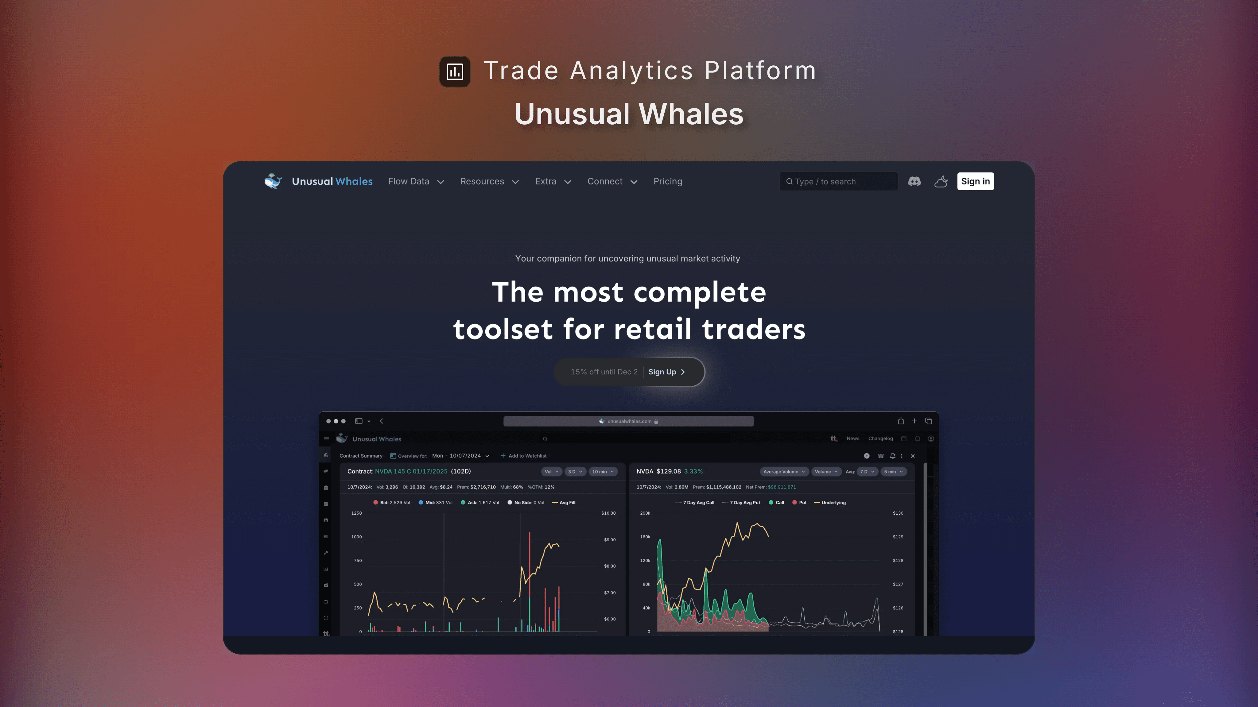 Options Flow and Dark Pool Analytics: Unusual Whales