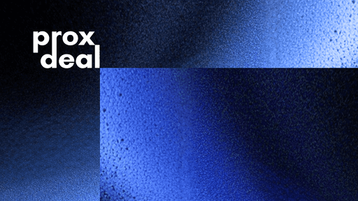 abstract image of blue color gradient with proxdeal logo