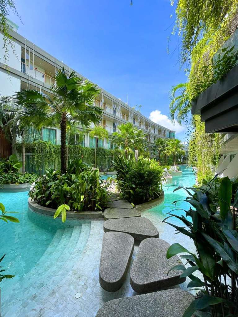Walkway through the middle of Panwaburi Beachfront Resort