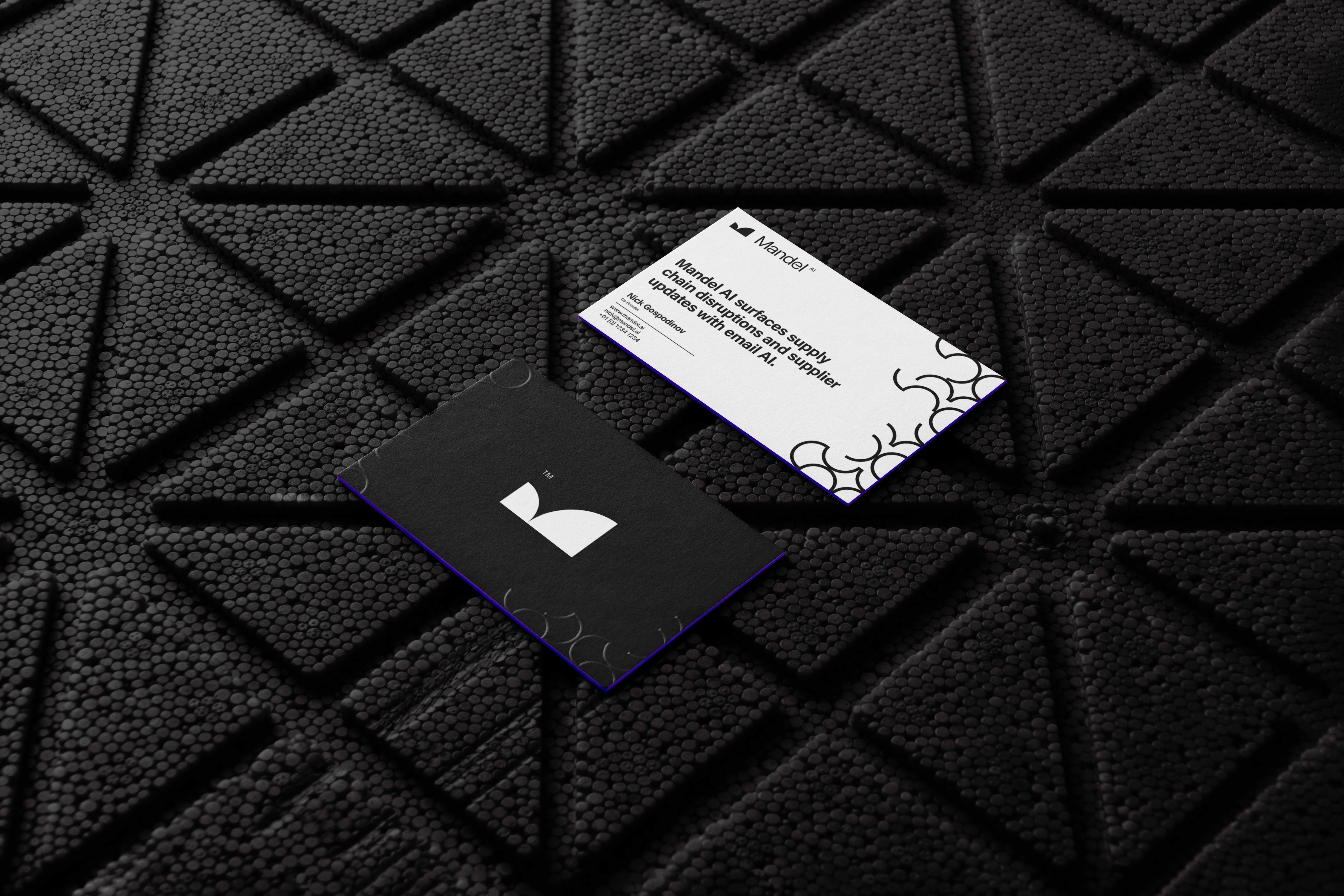 Mandel AI - Business card design mockup