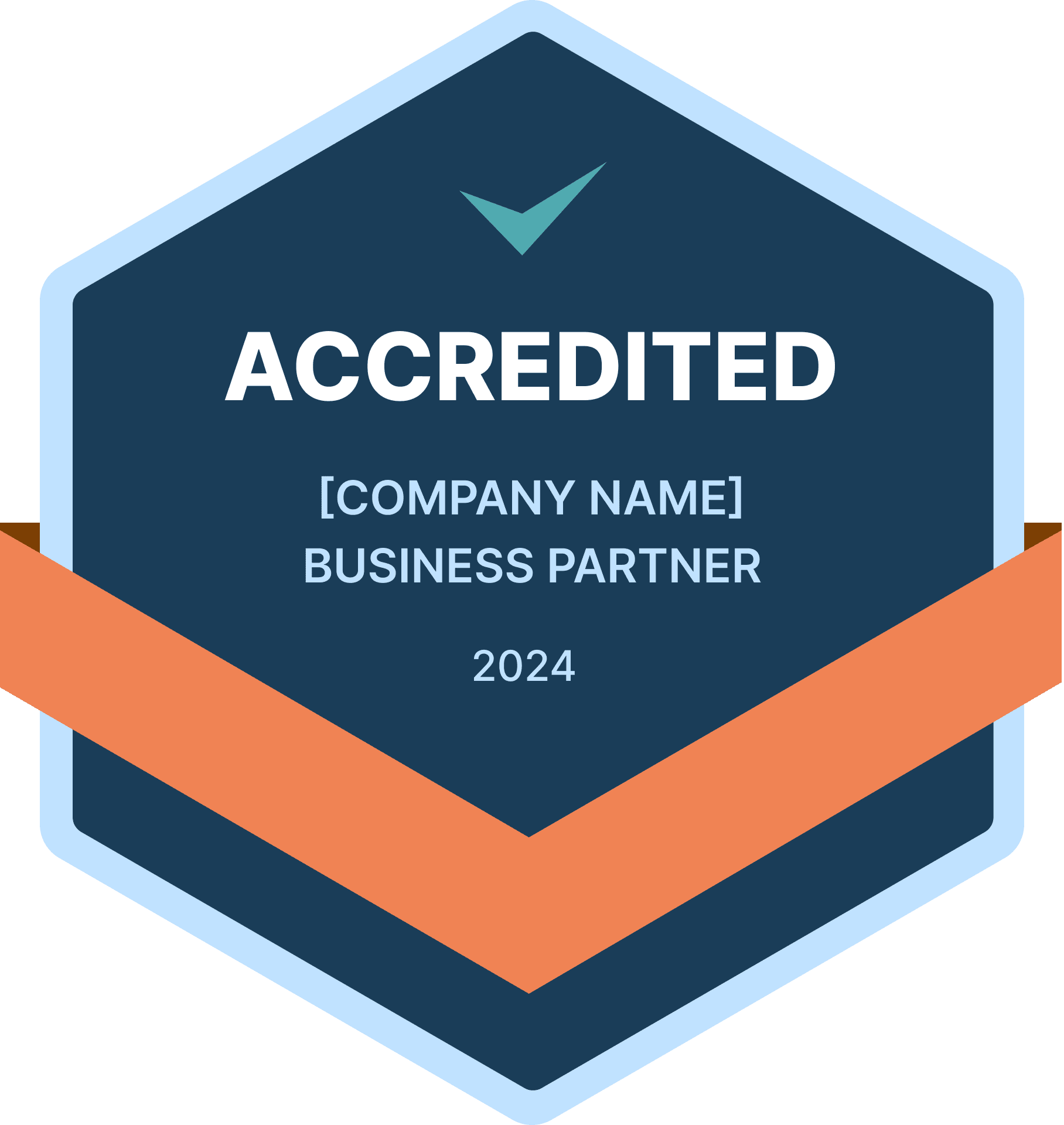 Wauld - Modern and organized blue course completion badge template