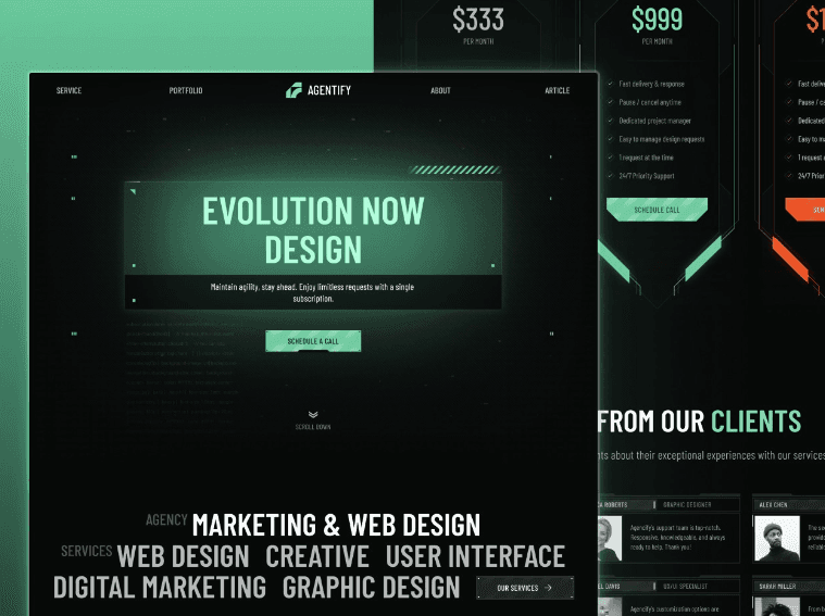 Agency website template