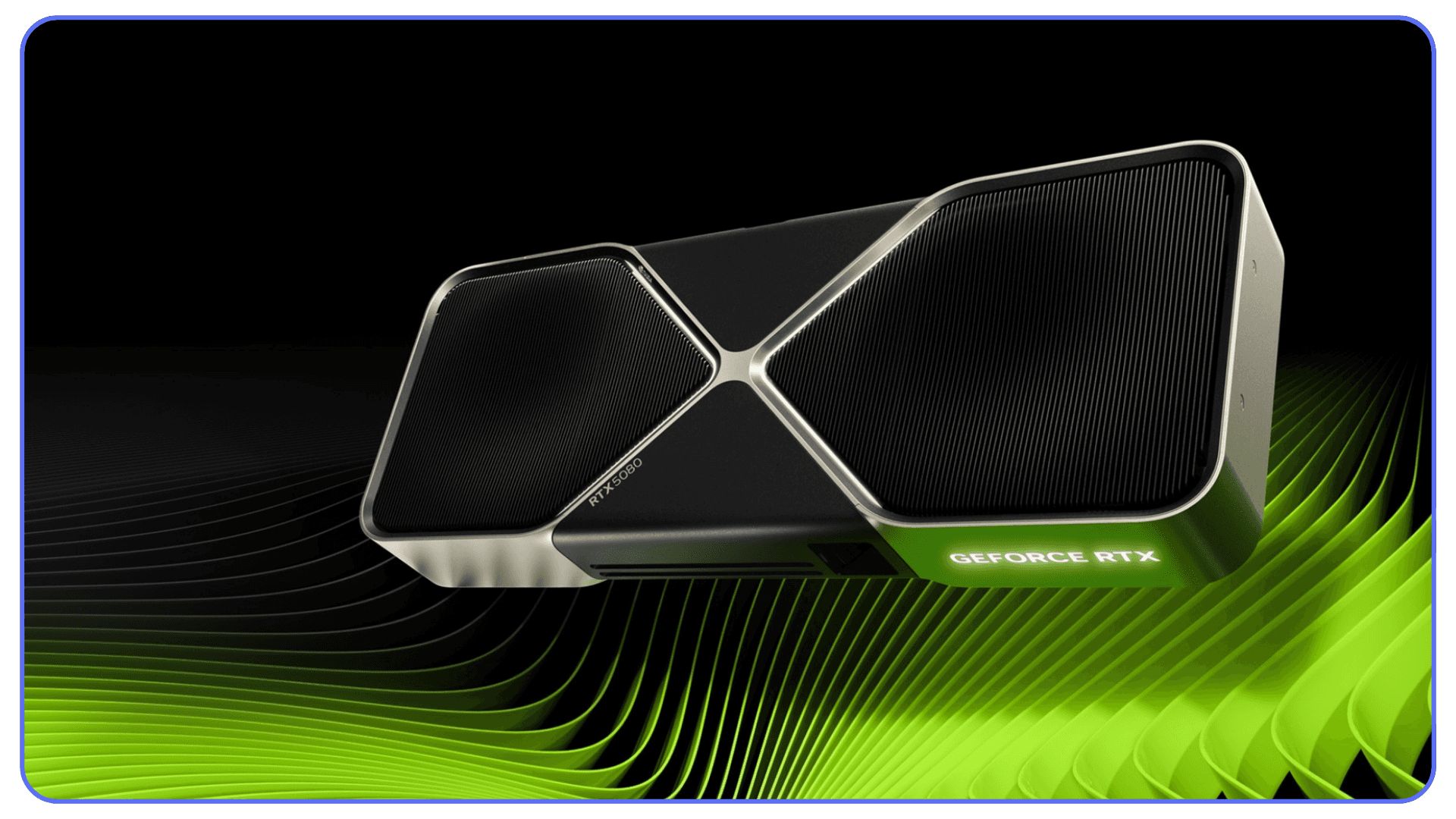 Close up of NVIDIA GeForce RTX graphics card design highlighting cooling and RTX branding