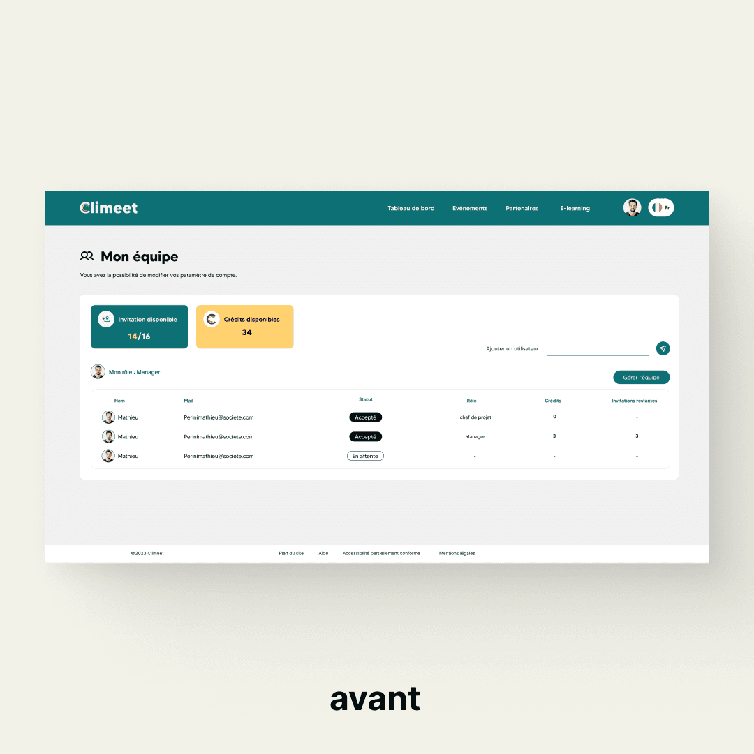 Ancienne page équipe climeet