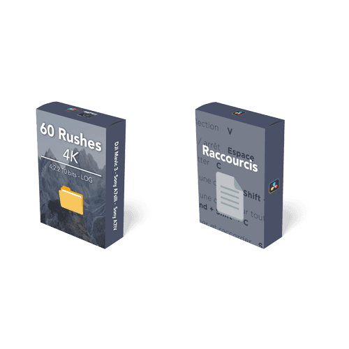 pack de rushes vidéo et raccourcis