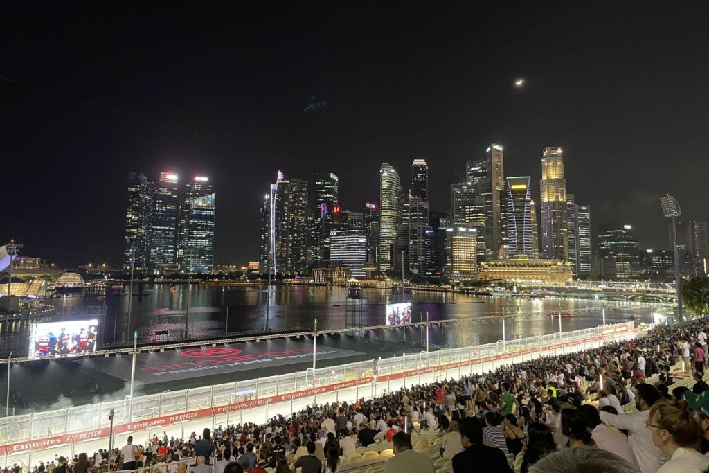 View from the Bay Grandstand, F1 Singapore grand prix