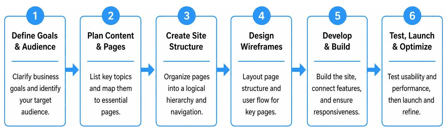 Website architecture setup process