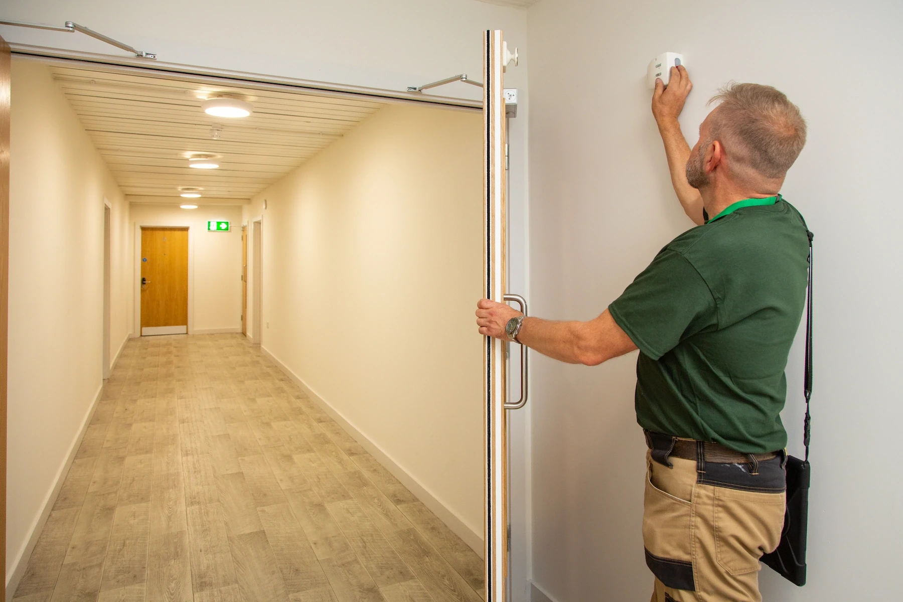 perosn fitting tiles