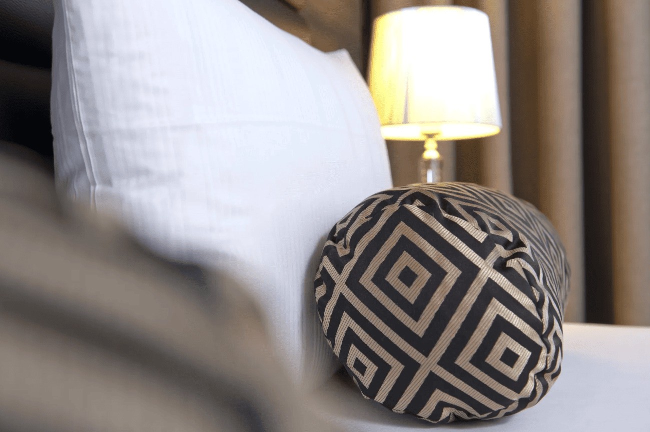 Close up eines Kopfkissen Setups