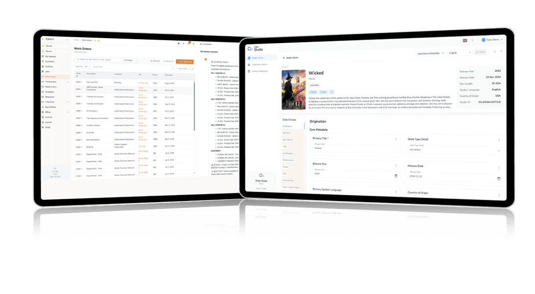 dashboard example on tablet