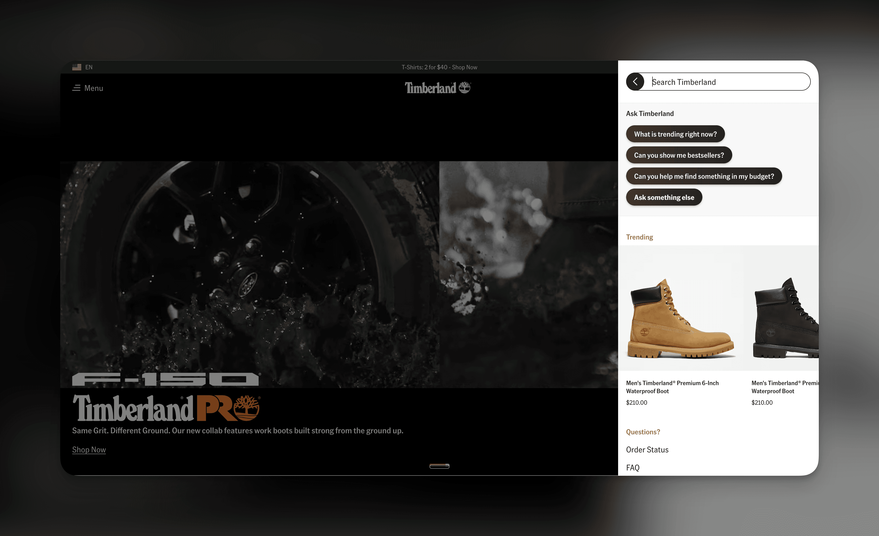 AI mode entry page mobile experience